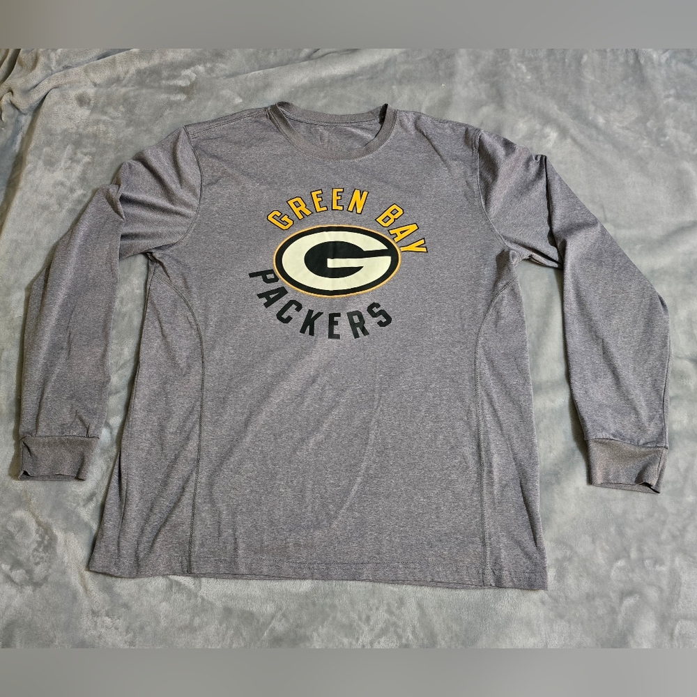 Green Bay Packers Unisex Long Sleeve Size Large Grey